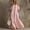 Pink, variant on Blmnix Flowy Dresses Womens Dresses Long Summer Dresses Slip Dress Off The Shoulder Petticoat 3/4 Sleeve Pink Maxi Crew Neck Summer Casual Dresses for Women M