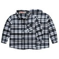 thumbnail image 3 of WOLLED Boys Girls Casual Long Sleeve Plaid Shirt Kids Toddler Button down Lapel T-Shirt Tops Youth Fashion Versatile Tees Tops for 1-12Y, 3 of 7