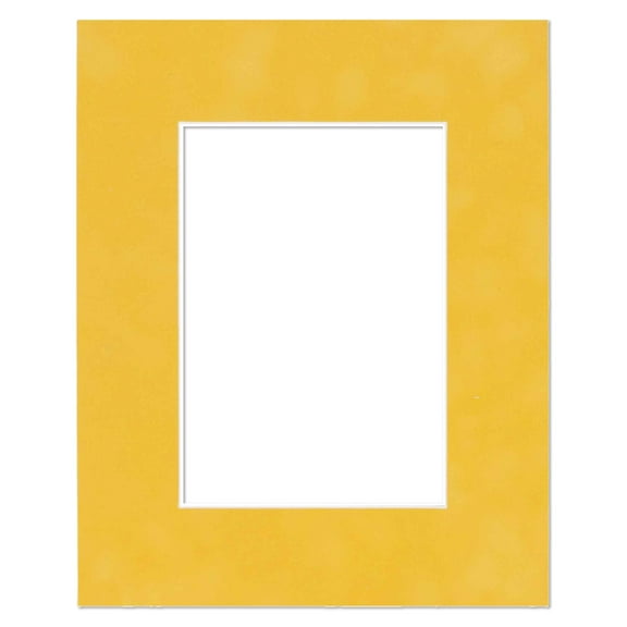 16x20 Mat for 11x14 Photo - Precut Sunrise Yellow Suede Picture Matboard for Frames Measuring 16x20 ONE MAT