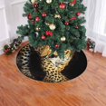thumbnail image 2 of FMSHPON Leopard Xmas Christmas Tree Skirt Stand Mat for Holiday Party Decoration Indoor Outdoor 48 inches, 2 of 3