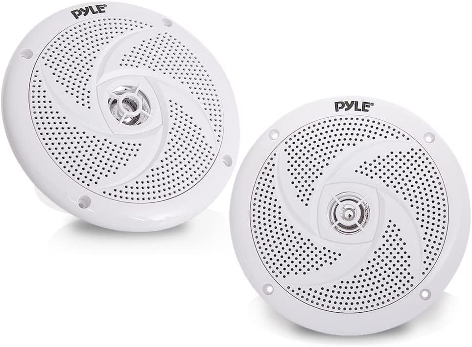 Pyle Marine Speakers 6.5 Inch 2 Way Waterproof and Weather Resistant