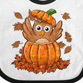 thumbnail image 4 of Inktastic Owl in a Pumpkin- Cute for Halloween and Thanksgiving Boys or Girls Baby Bib, 4 of 4