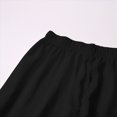 thumbnail image 4 of KPOPLK Girl's Baggy Sweatpants Solid Color Wide Leg Pants Elastic Waist Long Trousers Joggers Trendy Black Size 9-10 Years, 4 of 6