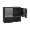 thumbnail image 4 of Seville Classics UltraHD® Double Door Lockable Wall Cabinet with Open Shelf, 36" W x 12" D x 30" H, Graphite, 4 of 8