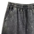 thumbnail image 4 of Rvwovn Men's Vintage Streetwear Shorts Elastic Drawstring Waist Distressed Summer Cotton Shorts, 4 of 5