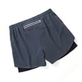 thumbnail image 3 of Two Men Sports Shorts With Liner 2-in-1 With Pockets Quick Dry Running Cycle Fitness Shorts, 3 of 7