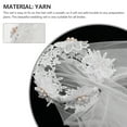thumbnail image 6 of Sensethe Bridal Bride Pearls Veil Women's Tulle Long Veil Headband for Wedding Party, 6 of 7