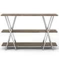 thumbnail image 3 of Furniture of America Pardi 3-Shelf Console Table, Dark Oak, 3 of 8