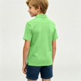 thumbnail image 6 of Havenx Boys School Uniform Performance Polo Shirts Short Sleeve Button Up Collared Polo Shirts with Pocket Moisture Wicking Polos Dry Fit Athletic School Uniform Casual Clothing,Green 150(11-12Y), 6 of 6