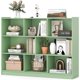 thumbnail image 1 of Songqin 8 Cube Bookcase, Freestanding 3-Tier Open Bookshelf, Modern Storage Display Cabinet, Wood Cube Storage Organizer for Living Room, Kid’s Room, Mint Green, 1 of 18