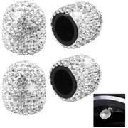 HUA TRADE Valve Stem Caps 4 Pack Sparkling Rhinestone Universal Tire Valve Dust Caps Bling Car Accessories