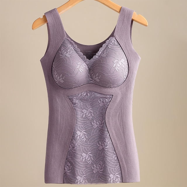 RXIRUCGD Mode Femme Coussin Chauffant Chaud Col Rond Uni (Violet, Taille : TG)