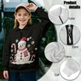 thumbnail image 7 of Xoenoiee Christmas Snowman Candy Snowflake Print Kids Sweatshirts for Girls Kids Xmas Half Zip Fleece Pullover Tops Quarter Zipper Hoodies Fall Winter Outfits Clothes，Size 5-6 Years, 7 of 7
