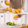 thumbnail image 4 of Exprimidor de cítricos, limón, naranja, exprimidor manual, exprimidor manual con taza medidora y colador integrados de Kasmoire...: Kitchen & Comida Ormromra SNFLD1318, 4 of 5