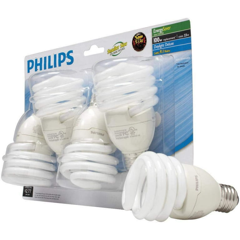 Philips 100-Watt Equivalent T2 Twister CFL Light Bulb Daylight Deluxe (4-Pack) Philips 100-Watt Equivalent T2 Twister CFL Light Bulb Daylight Deluxe (4-Pack)