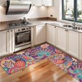 thumbnail image 3 of Kitchen Rugs Sets Of 2,Multicolor Paisley and Floral Pattern Anti Fatigue Kitchen Mat Rugs Non Slip Washable,Decorative Kitchen Floor Mats for Kitchen,Sink,Laundry,17"X47", 3 of 5