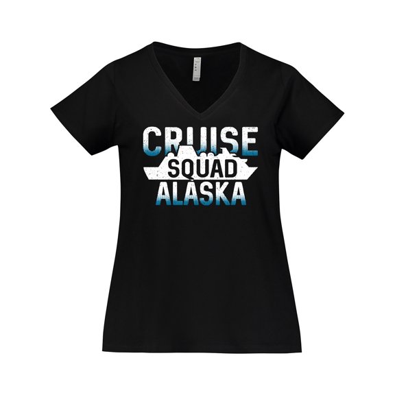 Inktastic Alaska Cruise Squad Vacation Trip Women's Plus Size V-Neck T-Shirt