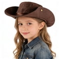 thumbnail image 4 of Western Cowboy Hat For Kids Wide Brim Sun Outdoor Adventure Riding Play Funny Hats Adjustable Cute Caps Adjustable Baseball Hats for Boys & Girls, 4 of 4