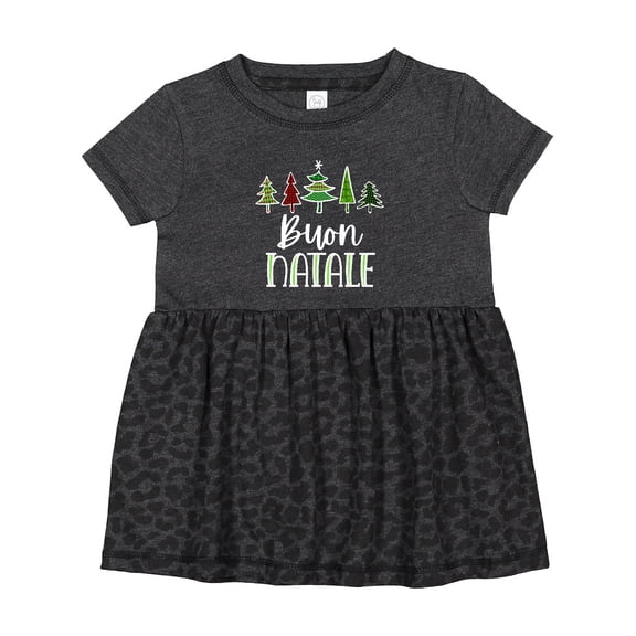 Inktastic Buon Natale Festive Christmas Trees Girls Baby Dress