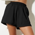 thumbnail image 5 of Douhoow Summer Women Loose Shorts Solid Color Elastic High Waist Sweatpants with Pockets, 5 of 6