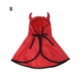 thumbnail image 3 of Billuyoard Capa de Halloween para mascotas, fiesta temática con capucha, vacaciones, atmósferas escalofriantes, capa ajustable, disfraz, manto Ropa para mascotas Rojo S, 3 of 6