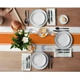 thumbnail image 3 of Orange Stripes Solid Color Texture Table Runner Home Party Decorative Tablecloth Cotton Linen Table Runners for Wedding, 3 of 5