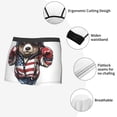 thumbnail image 3 of Fotbe Patriotic Boxing Bear Art Calzoncillos Tipo Boxer con Bolsa de Soporte Total para Hombre, X-Temp Fresco, Transpirable y de Secado Rápido-Medium, 3 of 5