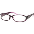 thumbnail image 3 of M Readers Women's Amber +1.00 Rectangle Reading Glasses with Case, Purple, 3 of 4