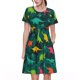 thumbnail image 1 of Disketp Colorful Dinosaurs para Vestido de Manga Corta para Mujeres, Vestidos de Verano para Mujeres, Casual y Holgado para la Playa, 1 of 6