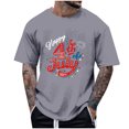 thumbnail image 2 of Tops para hombre, blusas y camisas de cuello redondo y manga corta para hombre, tops casuales de cuello redondo y manga corta con estampados especiales para hombre., 2 of 5