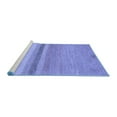 thumbnail image 2 of Ahgly Company Machine Washable Indoor Round Abstract Blue Modern Area Rugs, 7' Round, 2 of 4
