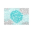 thumbnail image 4 of MKHERT Dahlia Pinnata Flower Turquoise Blue and Gray Placemats Table Mats for Dining Room Kitchen Table Decoration 12x18 inch,Set of 4, 4 of 4