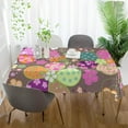 thumbnail image 6 of 60"x60" Easter Bunny Eggs Tablecloth, Waterproof Washable Polyester Square Table Cover, Durable Tablecloth for Kitchen Dining Table Party Decor, 6 of 7