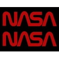 thumbnail image 1 of 2 x Pegatina de ventana coche, camión, portátil y cuaderno con logo NASA 4", rojo, 1 of 1