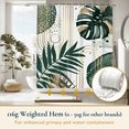 thumbnail image 6 of ComfiTime Boho Shower Curtain with Hooks – Heavy-Duty Mold/Mildew-Resistant, Weighted-Hem Fabric Bathroom Curtain, Water-Repellent, Machine-Washable, Fade-Resistant, 72 x 72, 6 of 10