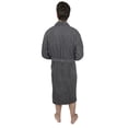 thumbnail image 6 of Men?s 100% Terry Cotton Bathrobe Toweling Robe Charcoal XXL, 6 of 7