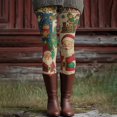thumbnail image 5 of Christmas Leggings for Women Elastic High Waist Festive Print Soft Stretch Tight Pants Workout Yoga Pants, 5 of 6