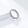 thumbnail image 4 of QQTDFG Men Women Miami Cuban Link Spinner Ring Plain Stainless Steel Band Punk Gfit-Style B-6-Silver, 4 of 9
