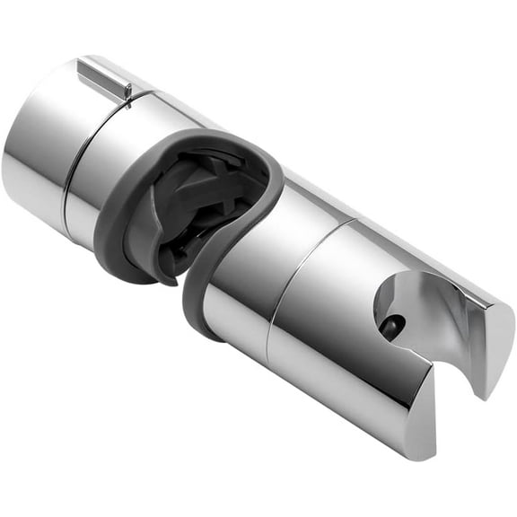 Shower Head Holder for Slide Bar Adjustable 0.71-1.00 in(18-25 mm) O.D, Adjustable Holder for Slide Bar Slider Clamp Bathroom Replacement, 360 Degree Rotation Sprayer Holder, Chrome Plated