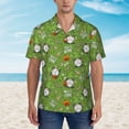 thumbnail image 2 of Disketp Halloween Monster Gnome Hawaiian Shirts for Men,Mens Casual Short Sleeve Button Down Shirts Beach Shirt,XX-Large, 2 of 7