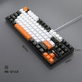 thumbnail image 4 of MageGee 75% Mechanical Gaming Keyboard with Yellow Switch, LED White Backlit Keyboard, 87 Keys Compact TKL Wired Computer Keyboard for Windows Laptop PC Gamer - White/Black, 4 of 8