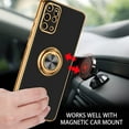 thumbnail image 5 of for Samsung Galaxy S20 Plus Case with Ring Holder Kickstand 360 Degree Rotation Magnetic Car Finger Soft TPU Slim Cover Shockproof Protective Phone Case for Samsung S20 Plus 6.7", Black, 5 of 16