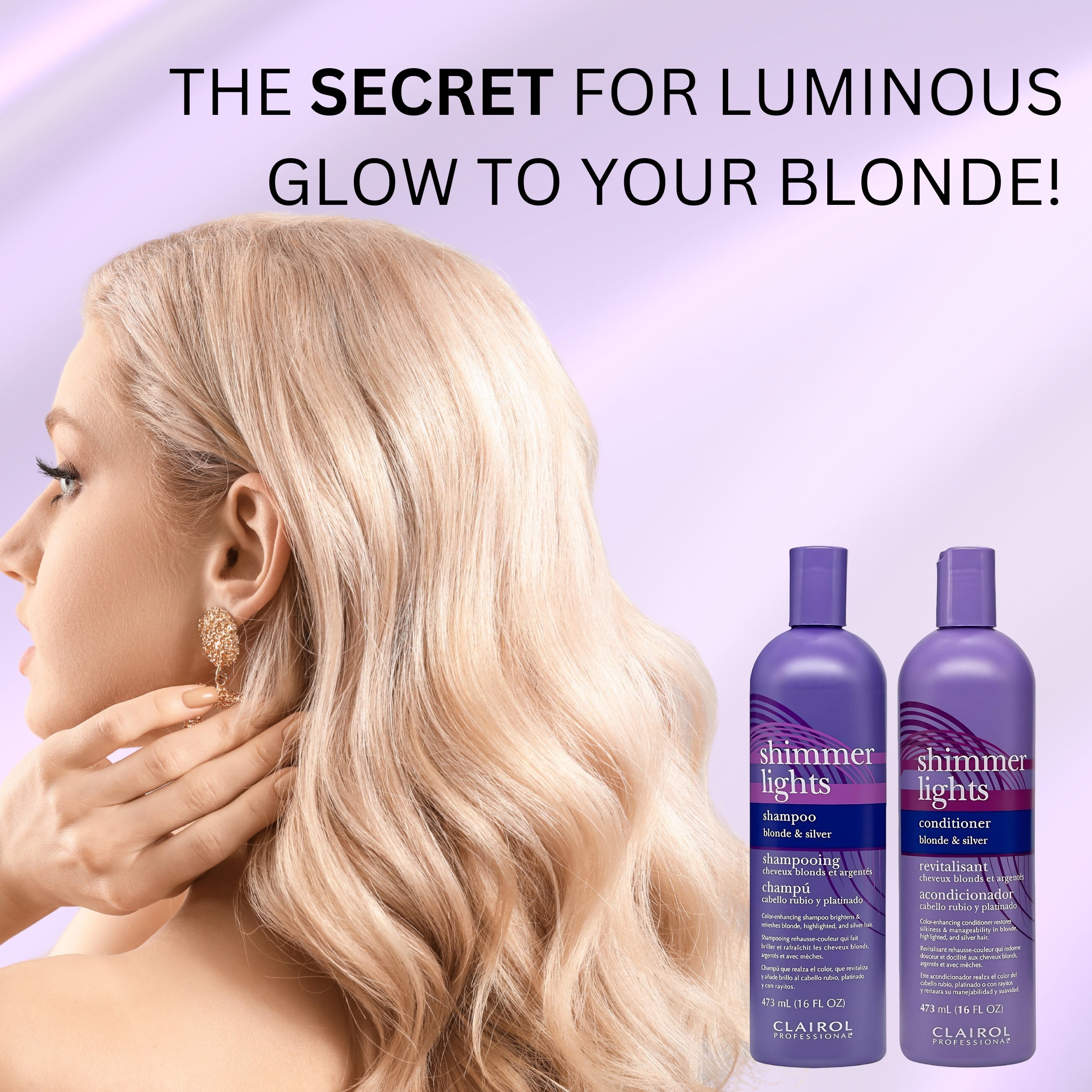 Clairol Shimmer Lights Hair Care: 16 oz. Shampoo + 16 oz