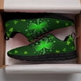 thumbnail image 3 of St Patricks Day Shoes for Women Breathable Running Sneakers Men Green Four Leaf Clover Shoes for Irish Festival Gift Black Size 4, 3 of 5