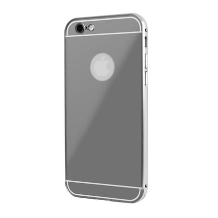 Slim Shock-Resistant Mirror Case for iPhone 6/6S Plus - Black