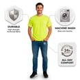 thumbnail image 4 of Hanes Unisex High Visibility T-Shirt, Hi Vis Construction Work Tees (Safety-Green 6 Pack, XL), 4 of 9