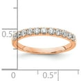 thumbnail image 3 of 14K Rose Gold Lab Grown Diamond Si1/Si2, G H I, 1/10Ct Wedding Band (Size 8) Made In India rm4227b-010-8rlg, 3 of 5