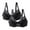 Black, variant on 2 Pcs Bras for Women No Underwire Everyday Back Closure Bra Lightly Padded Bras for Women Plain Back Closure Bra Bras for Senior Women Support Back Closure Bra Crossover Bra