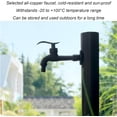 thumbnail image 4 of 304 Stainless Steel Vertical Garden Water Column Freestanding Hose Stand with Lock Faucet, Outdoor Antifreeze Faucet Dispenser Hydrant Water Feature Fountain, for Irrigation, 4 of 7
