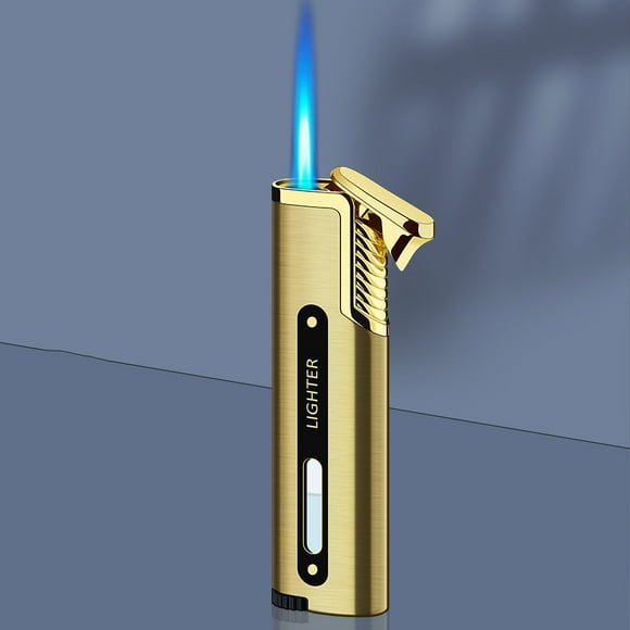 Openpig Butane Torch Lighter Fuel Refillable Gas Window Viewable Portable Single Jet Flame Adjustable